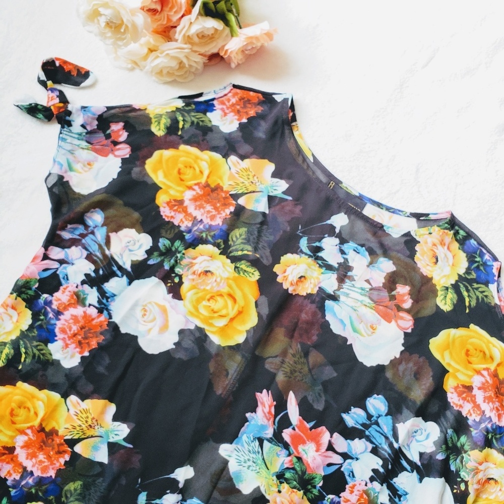 i jeans by Buffalo Floral Blouse - Black and Yellow